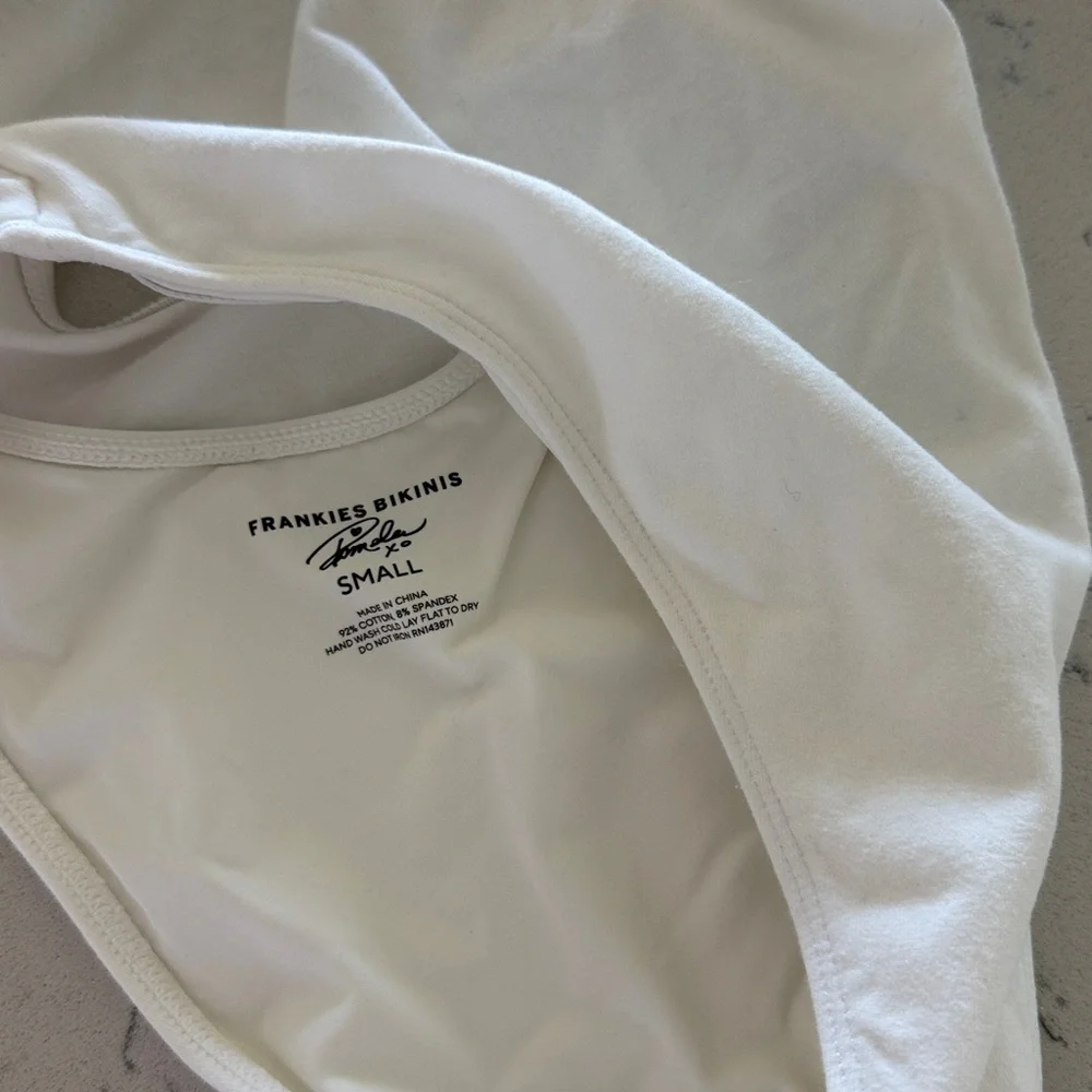 Frankie's Bikinis White One-Piece Swimsuit
